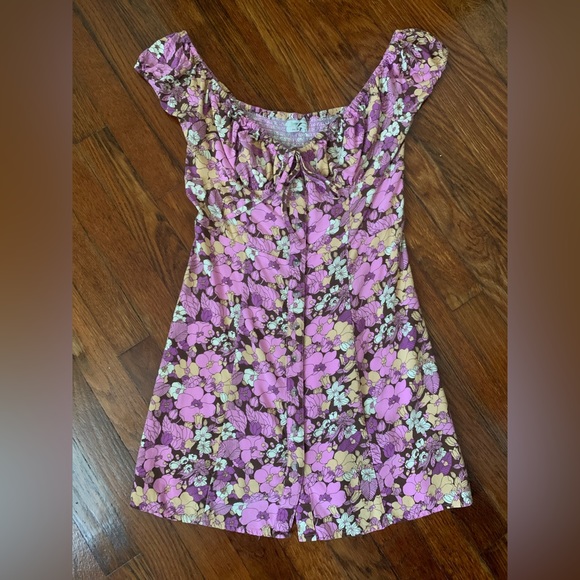 Urban outfitters pink floral mini dress - Picture 7 of 7